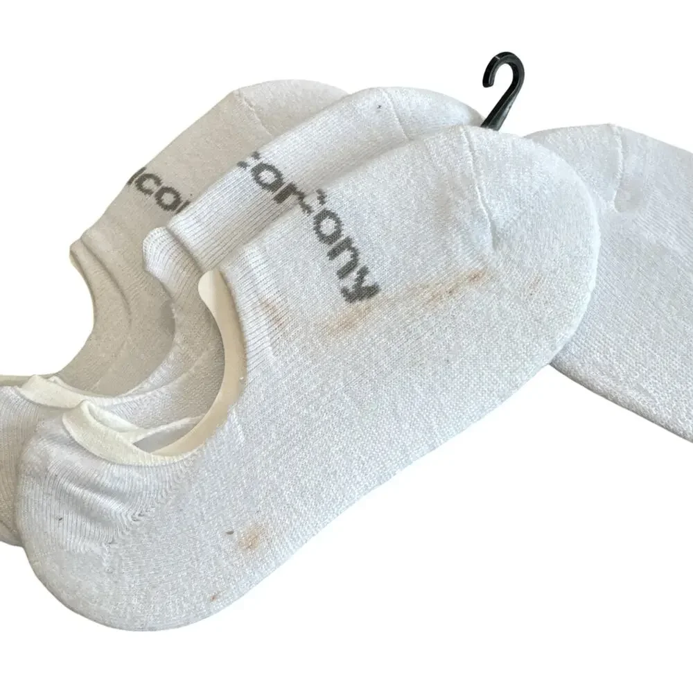 NEW Saucony Women’s No Show Cushioned Invisible Liner Socks White 5 Pairs